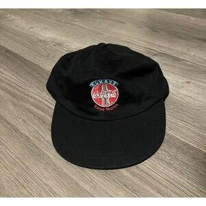 Vintage 90s Always Coca Cola Hat Cap Black  Adjustable Strap Back Coke